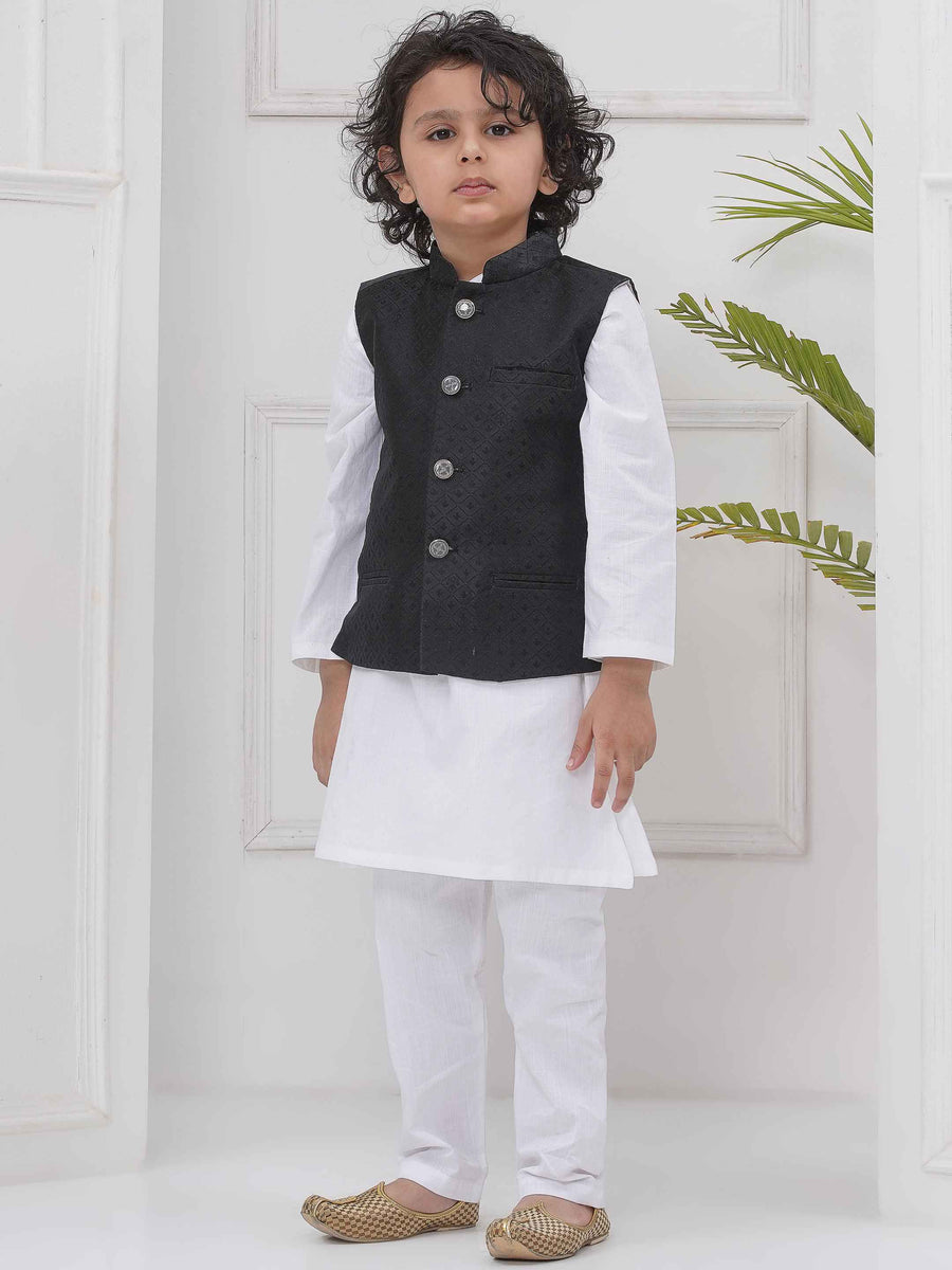 Boys Mandarin Collar Nehru Jacket.