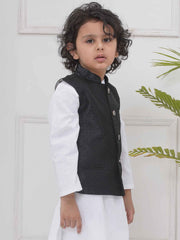 Boys Mandarin Collar Nehru Jacket.