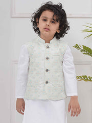 Boys Mandarin Collar Nehru Jacket.