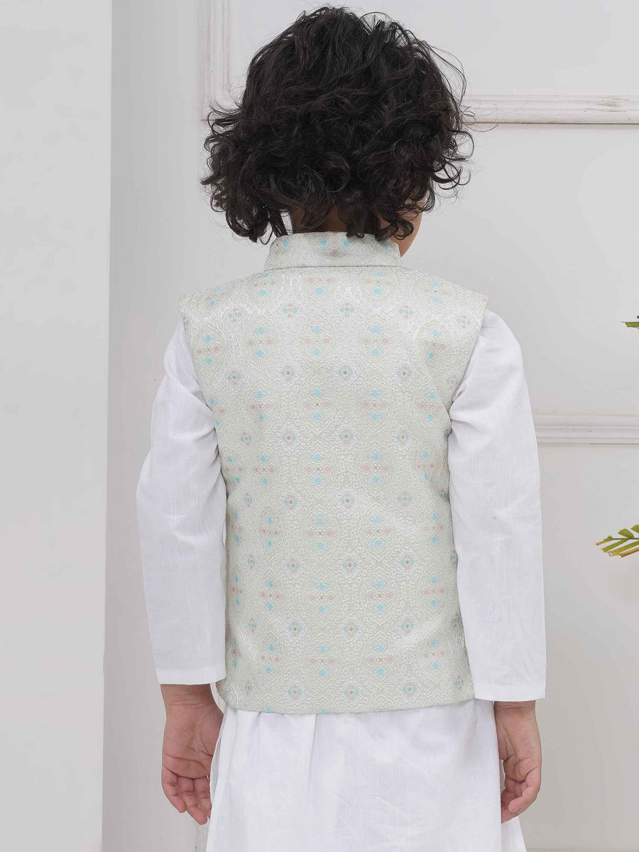 Boys Mandarin Collar Nehru Jacket.