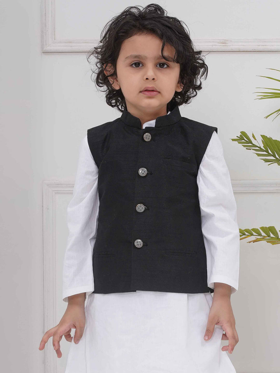 Boys Mandarin Collar Nehru Jacket.