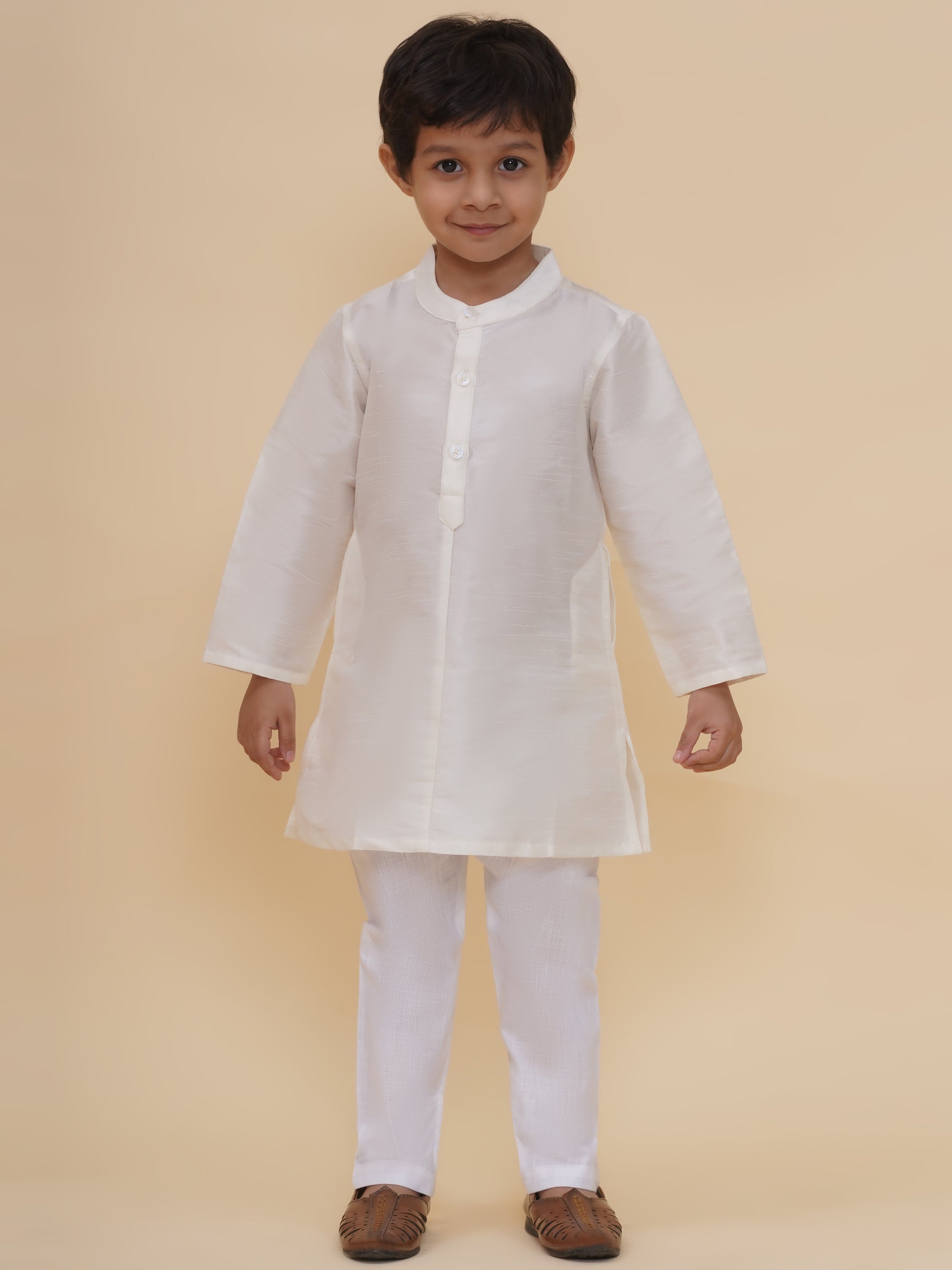 Boys Slub Dupion Kurta Pyjama Set