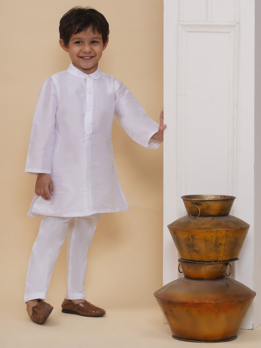 Boys Slub Dupion Kurta Pyjama Set