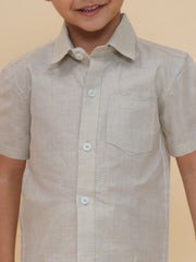 Boys Tissue Shirt With Dhoti Set