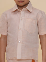 Boys Tissue Shirt With Dhoti Set