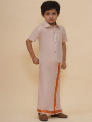 Boys Tissue Shirt With Dhoti Set