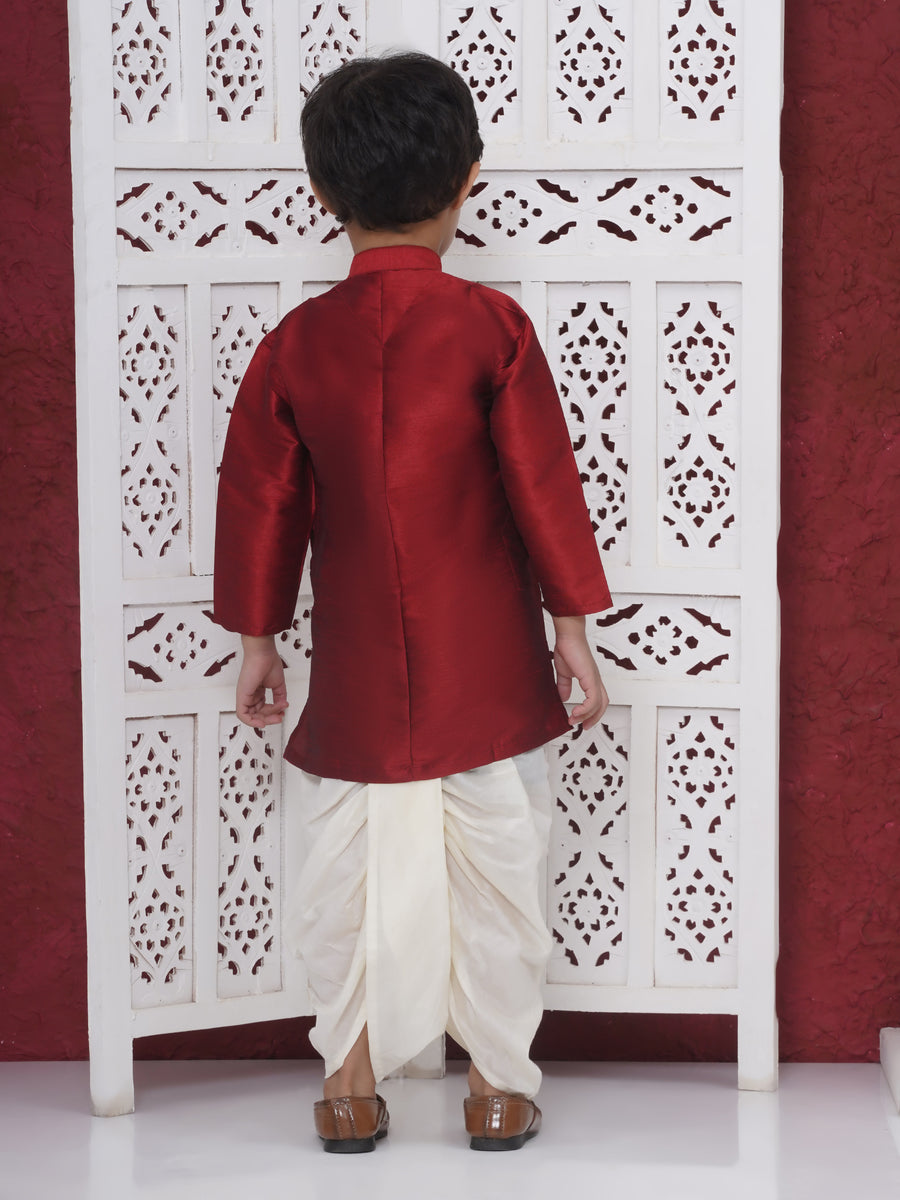 Boys Slub Dupion Kurta DhotiPant Set