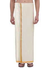 PATTU MIX 50K CREAM POCKET DHOTI