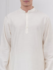 Mens Silk Cotton Kurta Pyjama Set