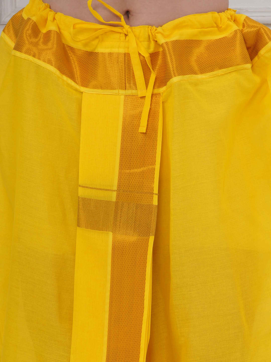Mens Yellow Colour Readymade DhotiPant