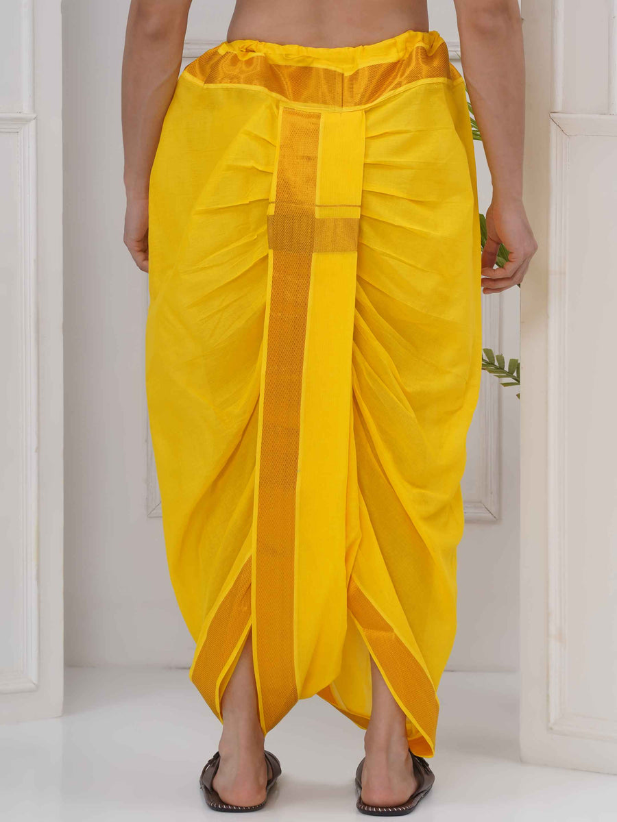 Mens Yellow Colour Readymade DhotiPant