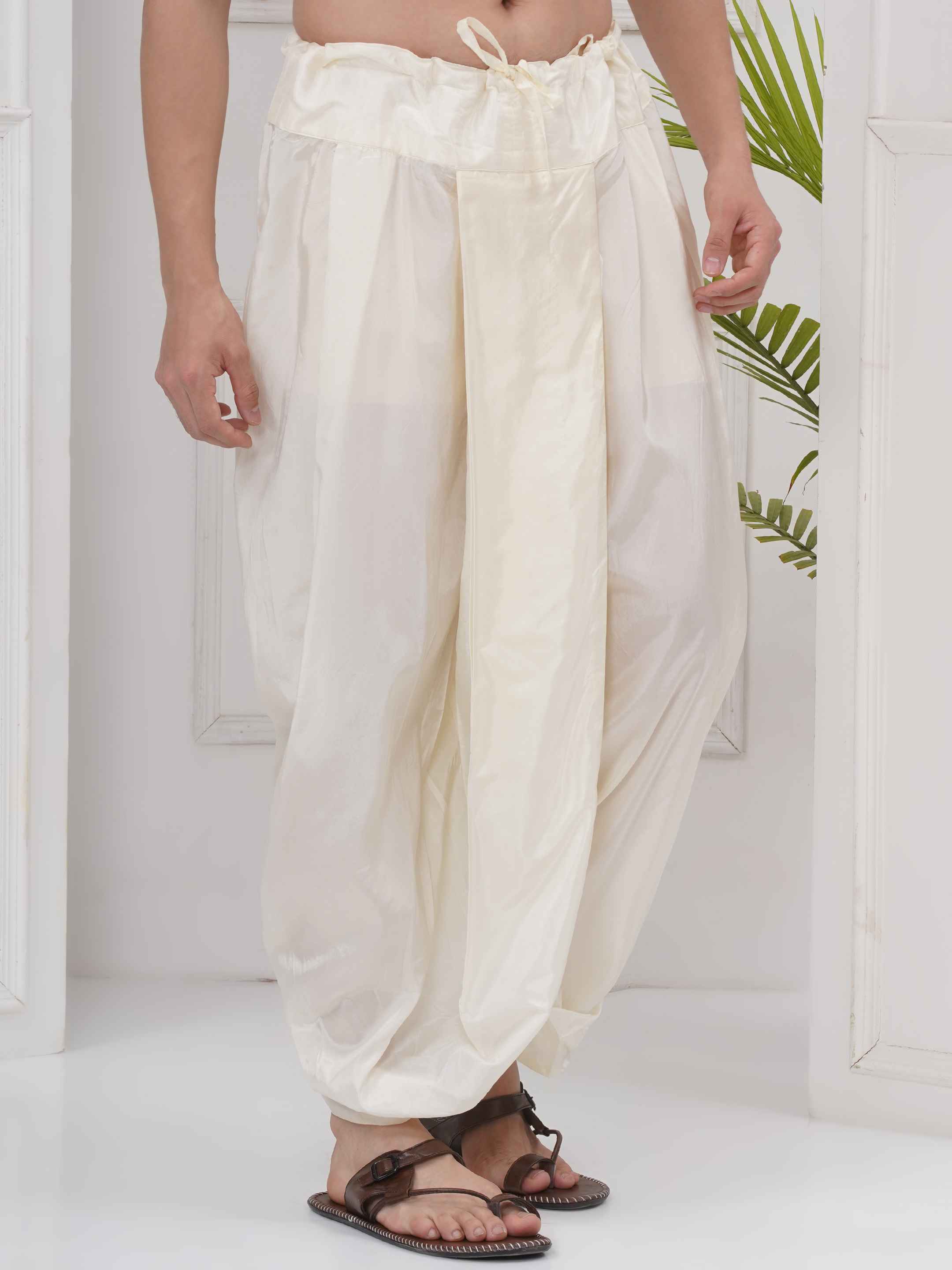 MENS ASHA MIX CREAM COLOUR READYMADE DHOTI PANT