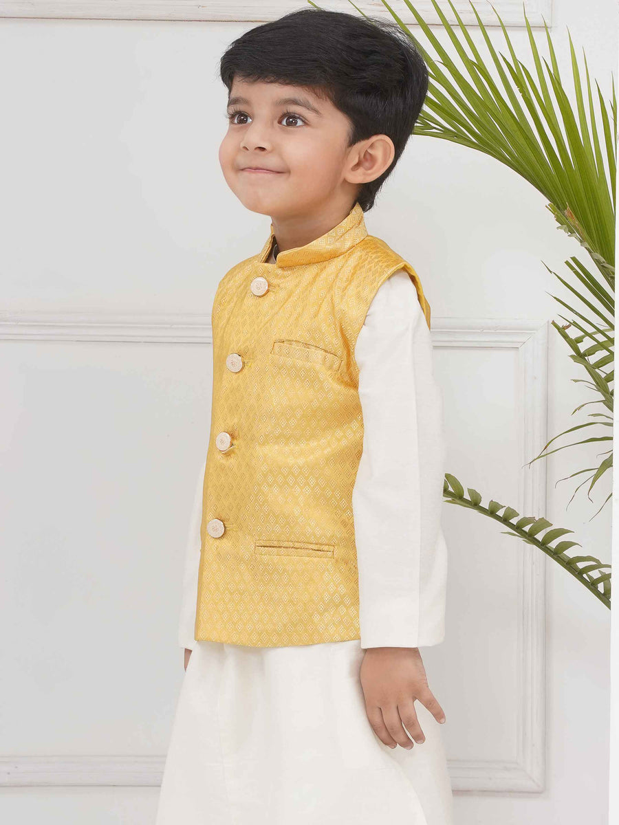 Boys Mandarin Collar Nehru Jacket.