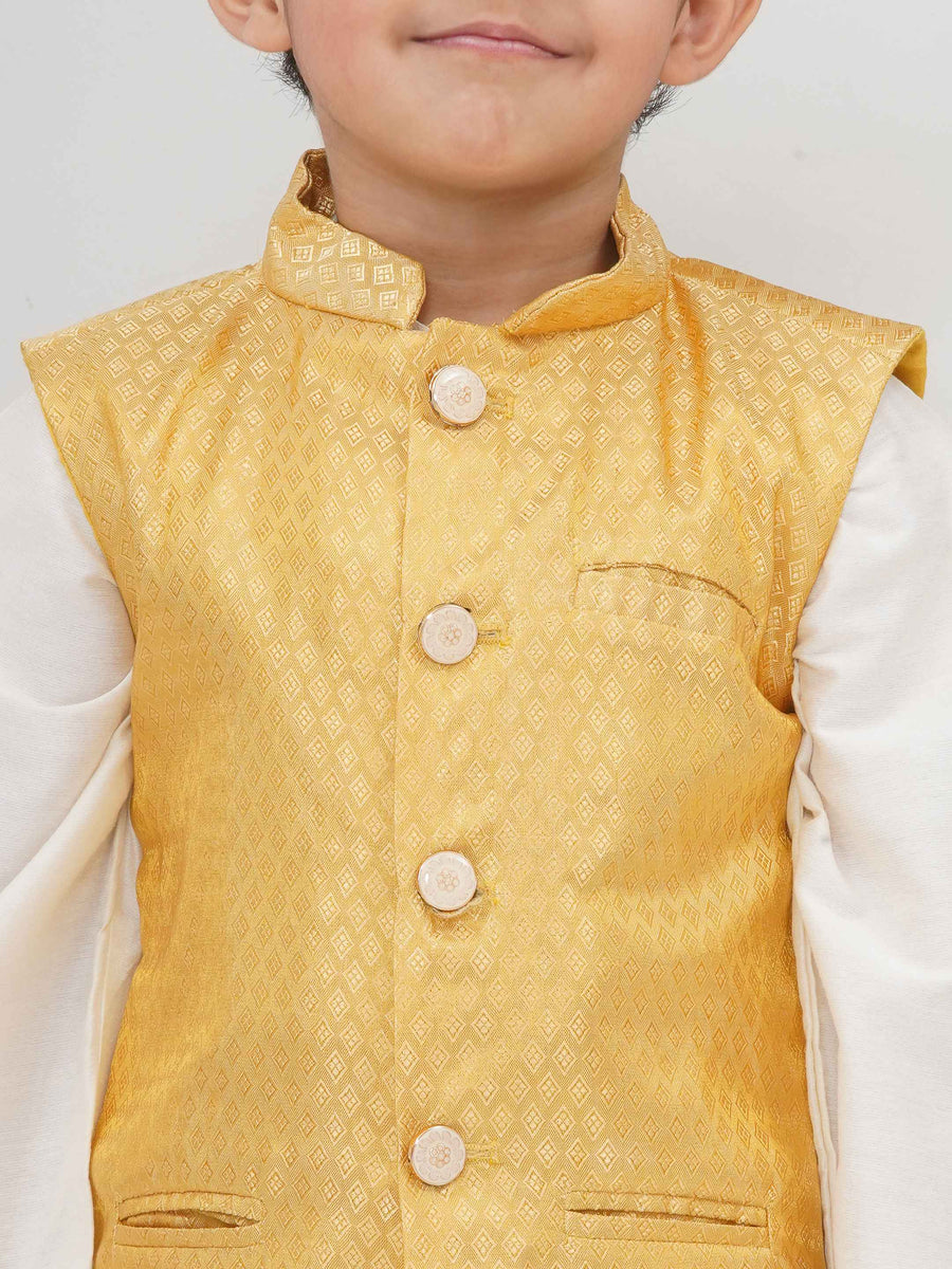 Boys Mandarin Collar Nehru Jacket.