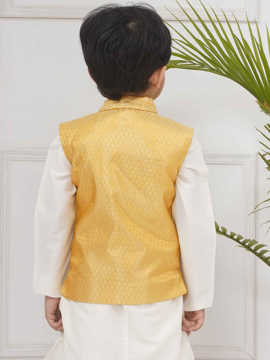 Boys Mandarin Collar Nehru Jacket.