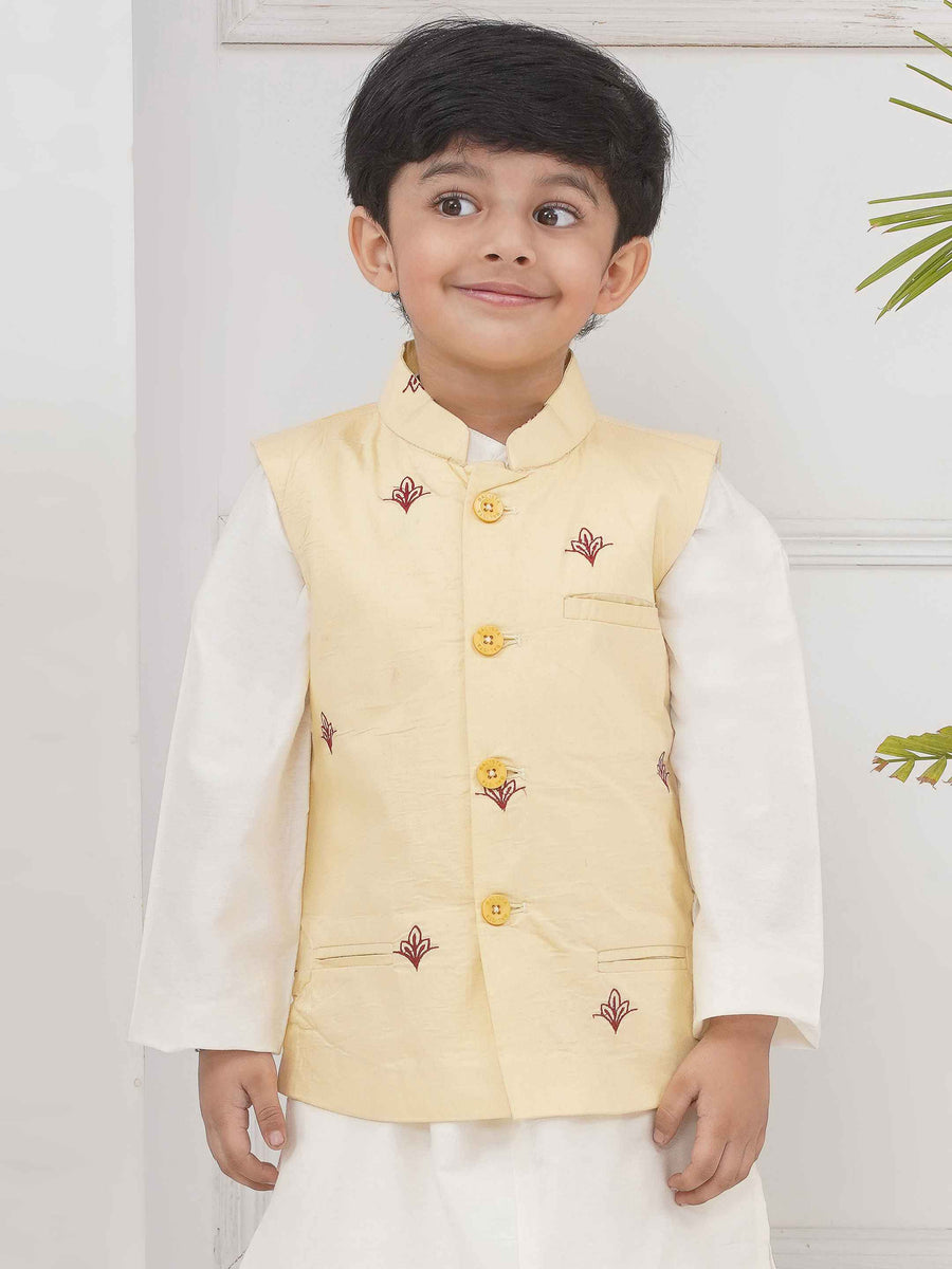 Boys Mandarin Collar Nehru Jacket.