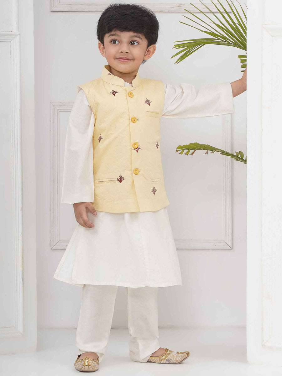Boys Mandarin Collar Nehru Jacket.