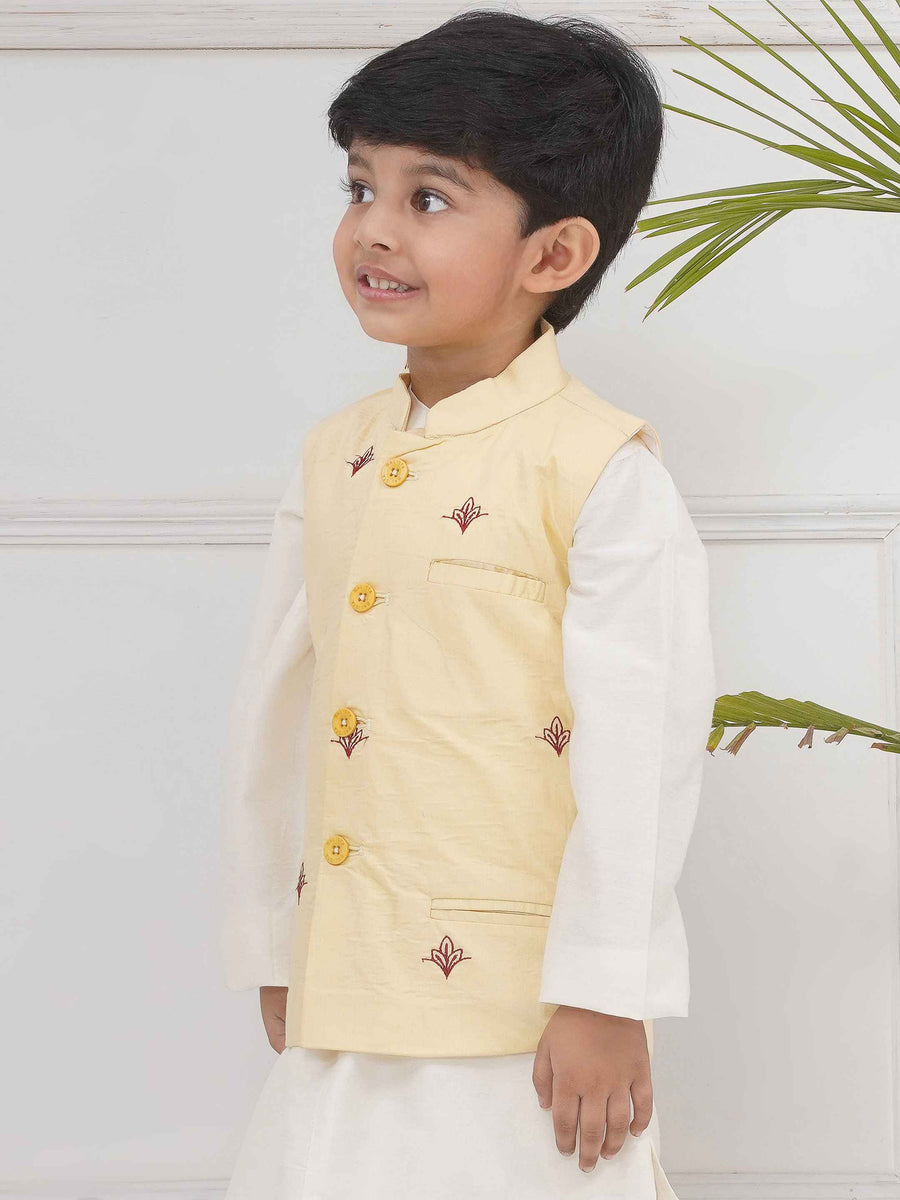 Boys Mandarin Collar Nehru Jacket.