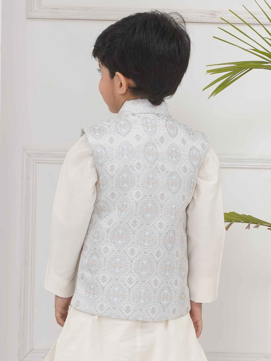 Boys Mandarin Collar Nehru Jacket.