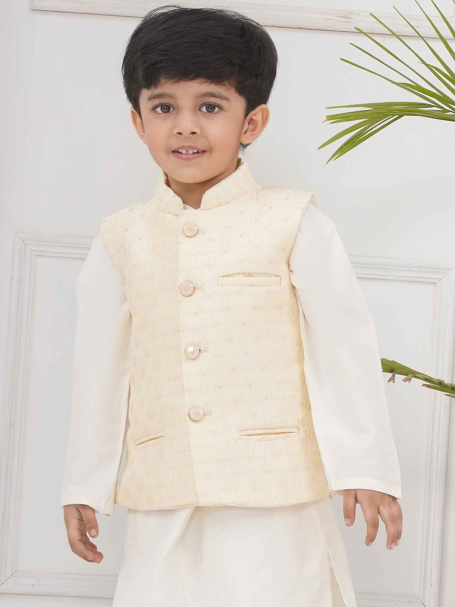 Boys Mandarin Collar Nehru Jacket.