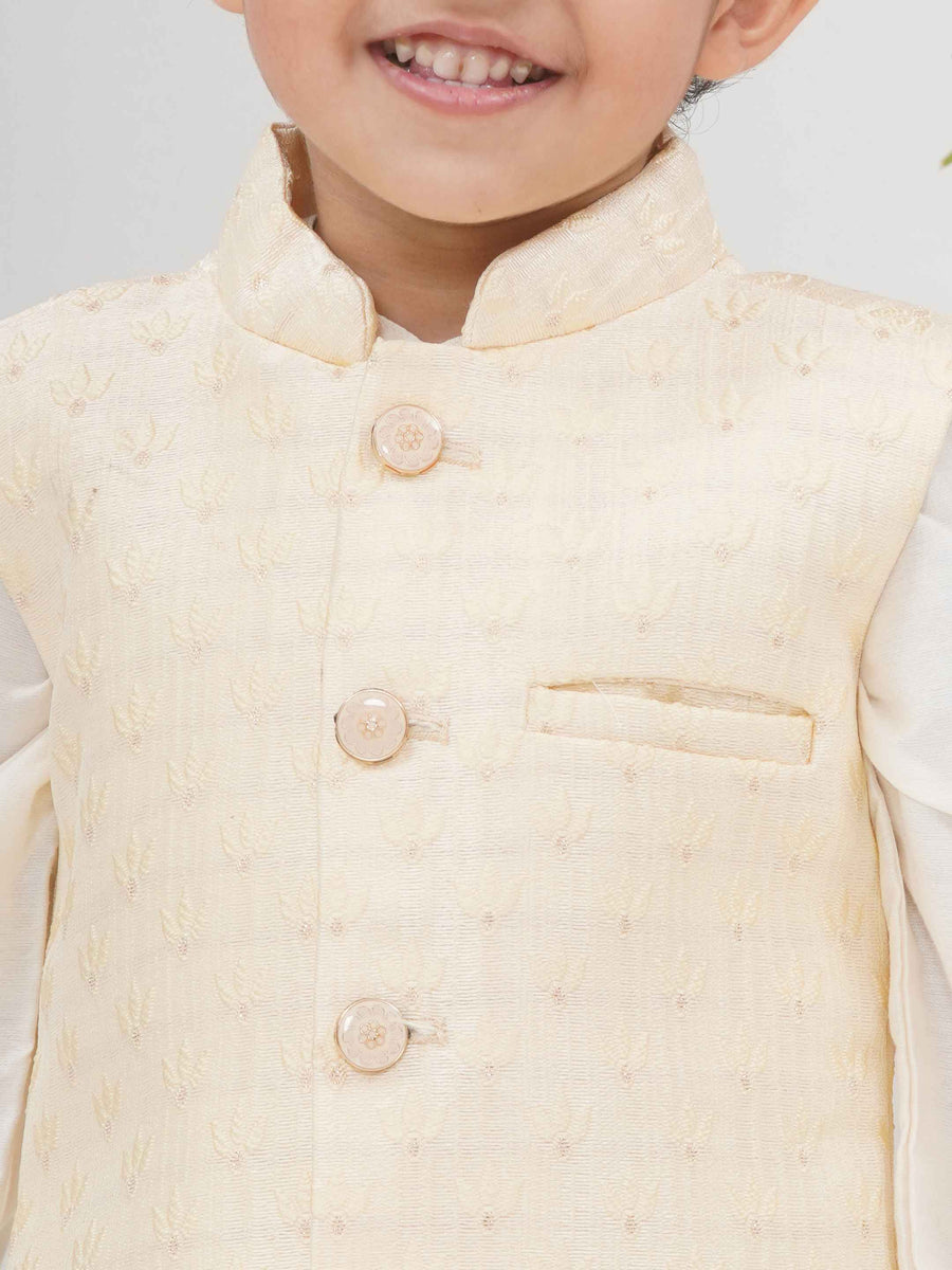 Boys Mandarin Collar Nehru Jacket.