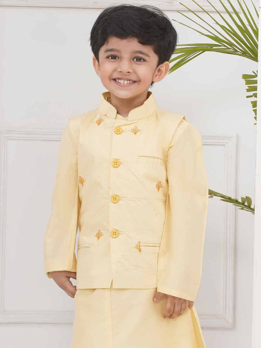Boys Mandarin Collar Nehru Jacket.