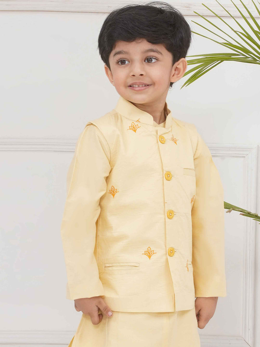 Boys Mandarin Collar Nehru Jacket.