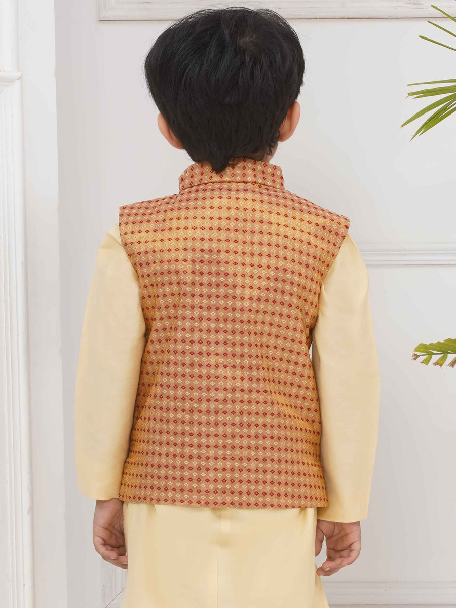 Boys Mandarin Collar Nehru Jacket.