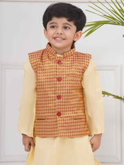 Boys Mandarin Collar Nehru Jacket.