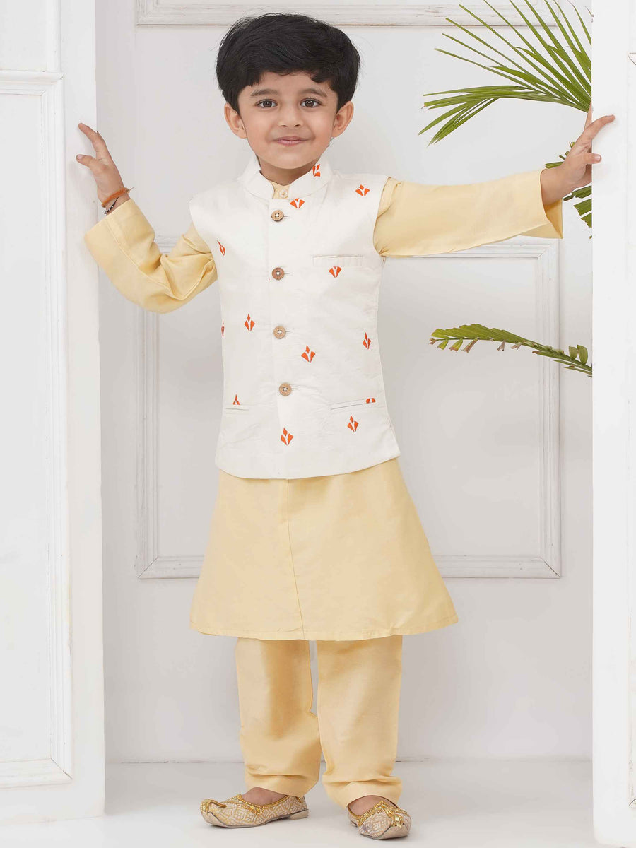 Boys Mandarin Collar Nehru Jacket.