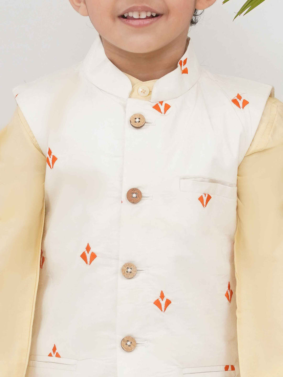 Boys Mandarin Collar Nehru Jacket.