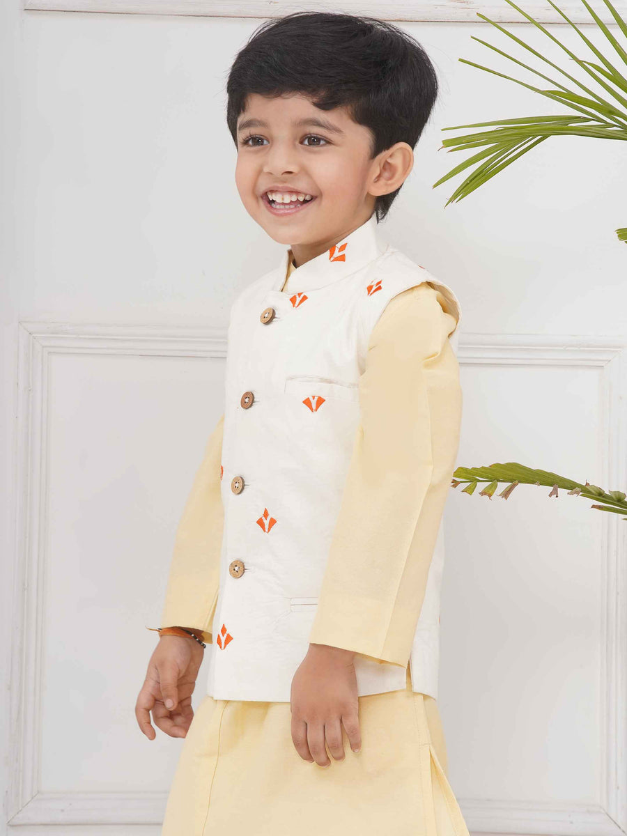 Boys Mandarin Collar Nehru Jacket.