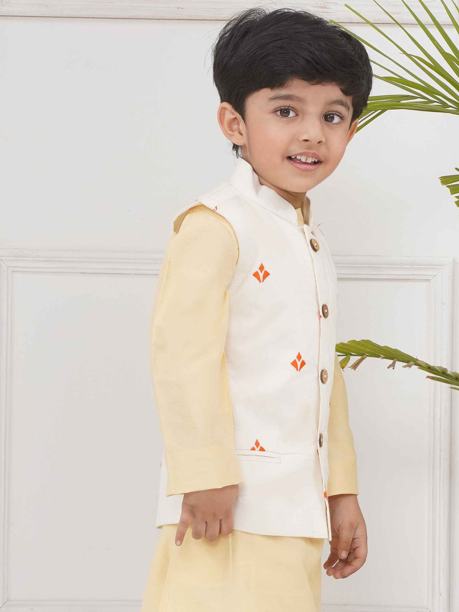 Boys Mandarin Collar Nehru Jacket.