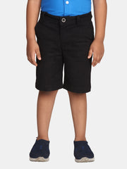 Boys Black Colour Casual Chino Shorts