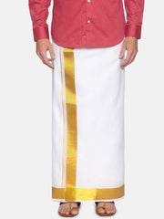 Men Cotton Traditional White Colour Regular Dhoti