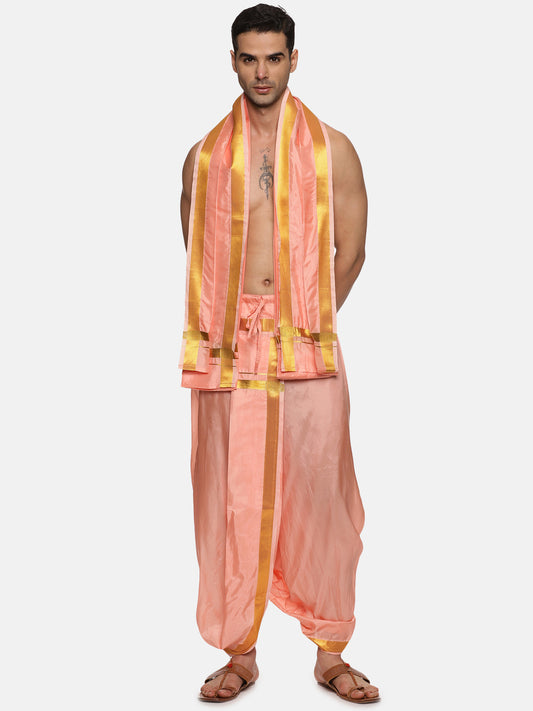 Men Ready to Wear Dhoti Pant and Angavastram Set