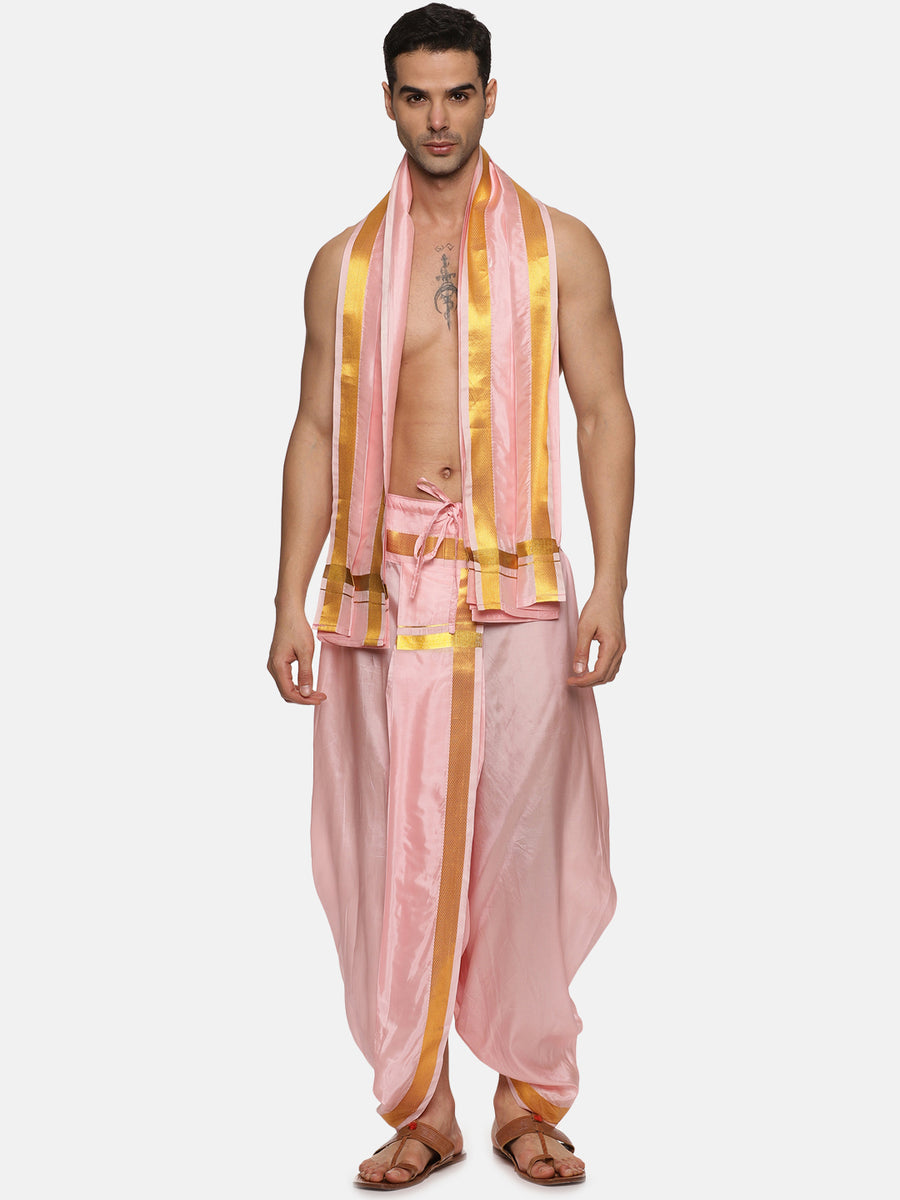 Men Ready to Wear Dhoti Pant and Angavastram Set