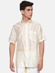 Men Artsilk Solid Colour Ethnic Silk Finish Shirt