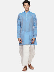 Men Self Design Kurta and Dhoti Pant Set