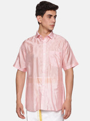Men Artsilk Solid Colour Ethnic Silk Finish Shirt