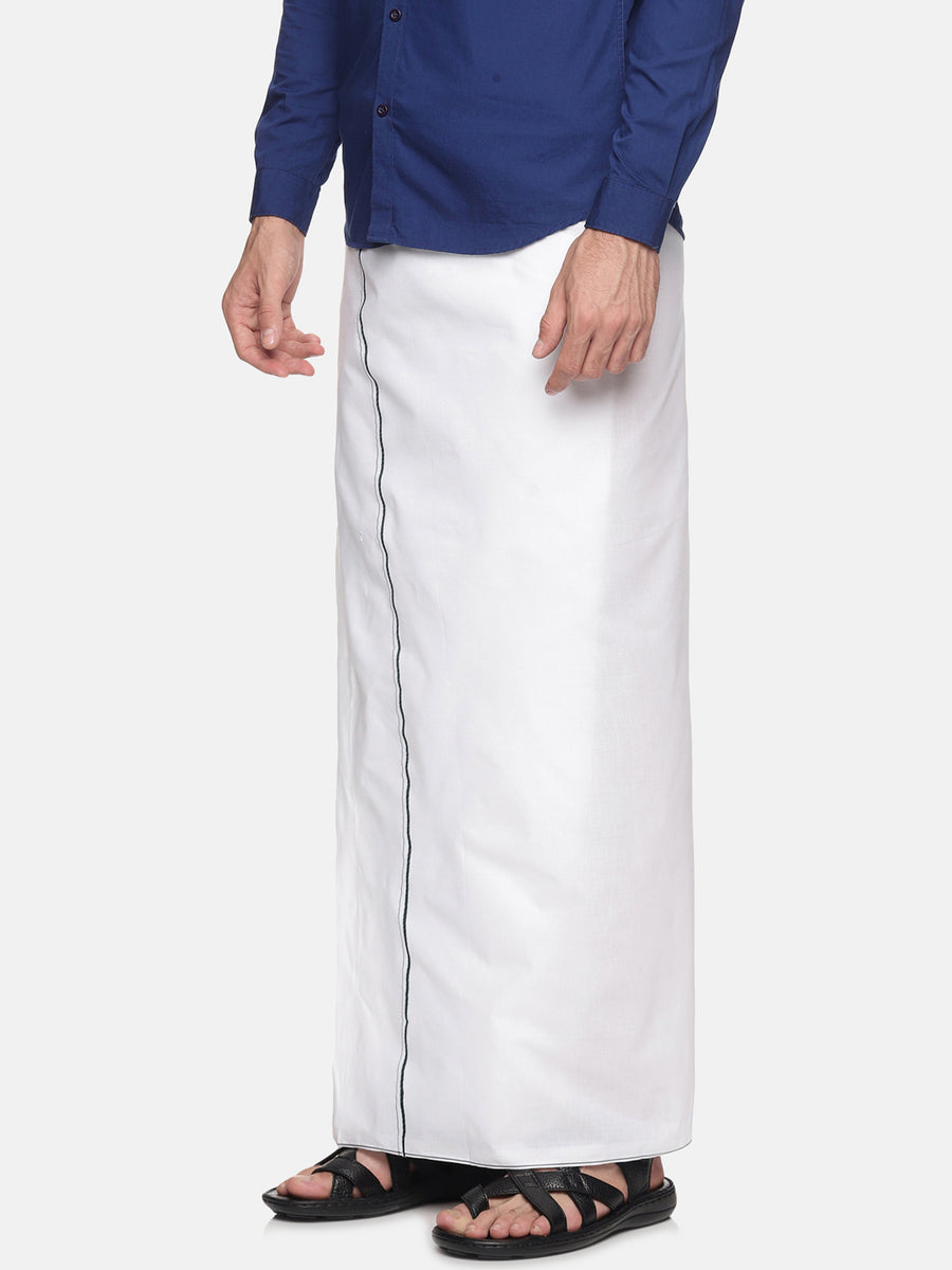 Men Cotton Traditional  White Colour Regular Dhoti.