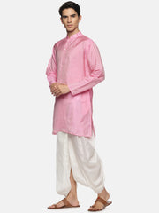 Men Self Design Kurta and Dhoti Pant Set