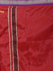 Men Solid Maroon Colour Half Sleeve Shirt Pocket Dhoti Set.