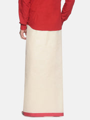 Men Cotton Off White Colour Traditional Mundu / Regular Dhoti