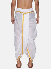 Men White Colour Cotton Dhoti Pant / Panjakejam