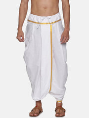 Men White Colour Cotton Dhoti Pant / Panjakejam