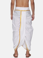 Men White Colour Cotton Dhoti Pant / Panjakejam