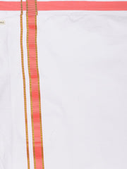 Men White Colour Cotton Readymade Pocket Dhoti