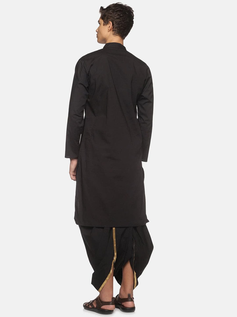 Men Black Colour Cotton Dhoti Pant / Panjakejam.