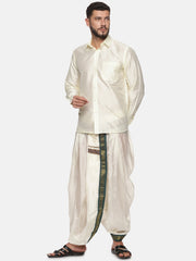Men Off White Colour Polyester Panjakejam / Dhoti Pant.